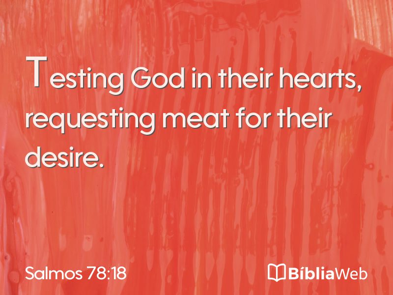 Salmos 78:18 em imagem para compartilhar