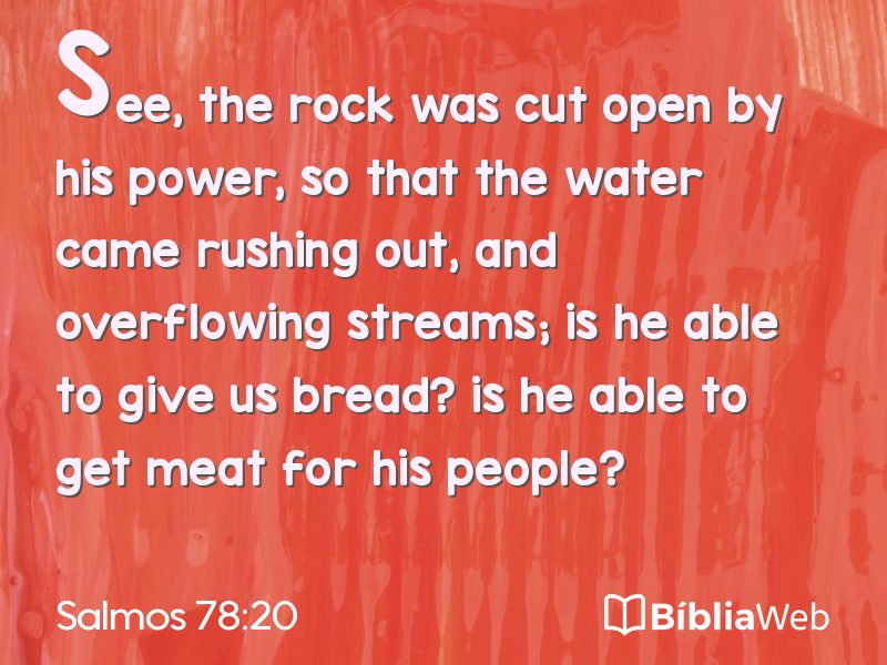 Salmos 78:20 em imagem para compartilhar
