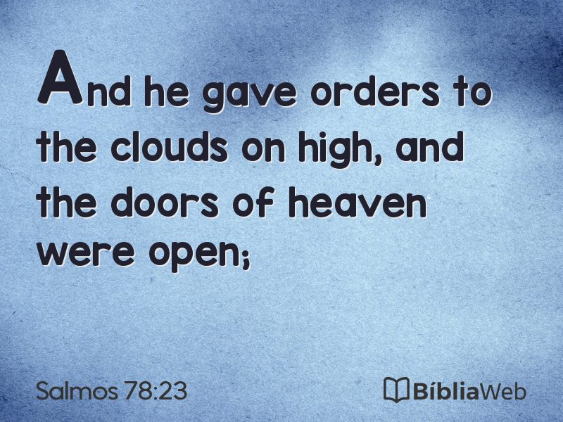 Salmos 78:23 em imagem para compartilhar