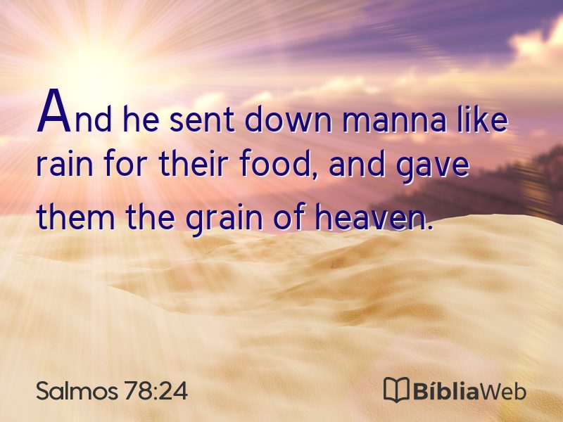 Salmos 78:24 em imagem para compartilhar