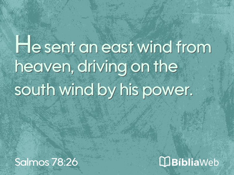 Salmos 78:26 em imagem para compartilhar