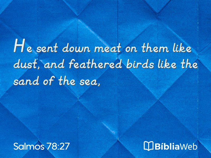 Salmos 78:27 em imagem para compartilhar