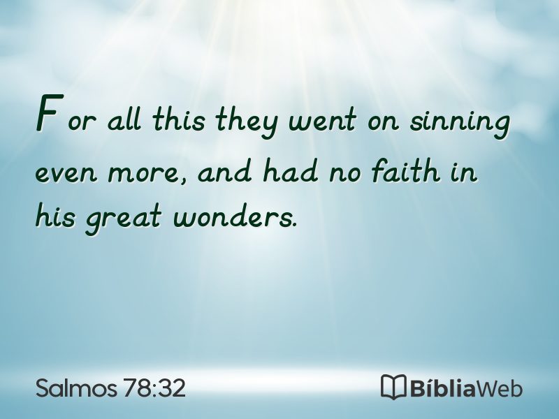 Salmos 78:32 em imagem para compartilhar