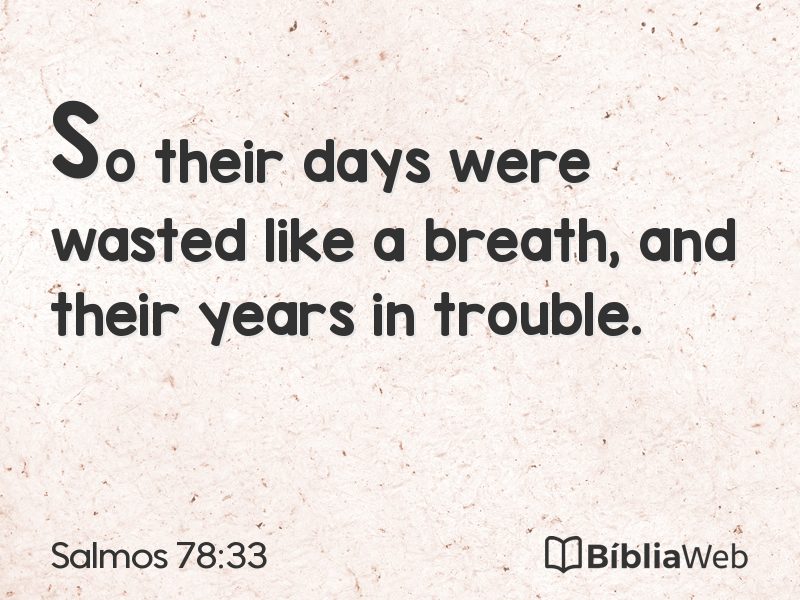 Salmos 78:33 em imagem para compartilhar