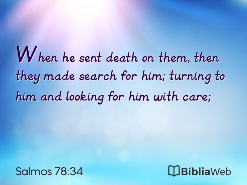 Salmos 78:34 em imagem para compartilhar