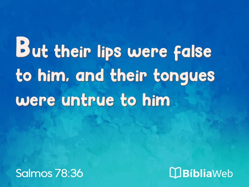 Salmos 78:36 em imagem para compartilhar