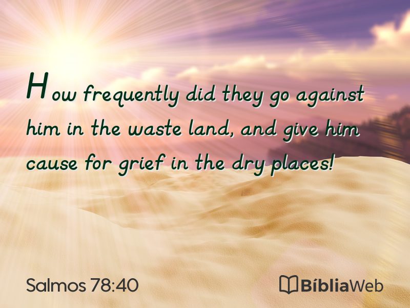 Salmos 78:40 em imagem para compartilhar