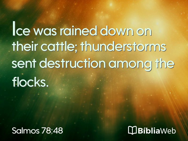 Salmos 78:48 em imagem para compartilhar