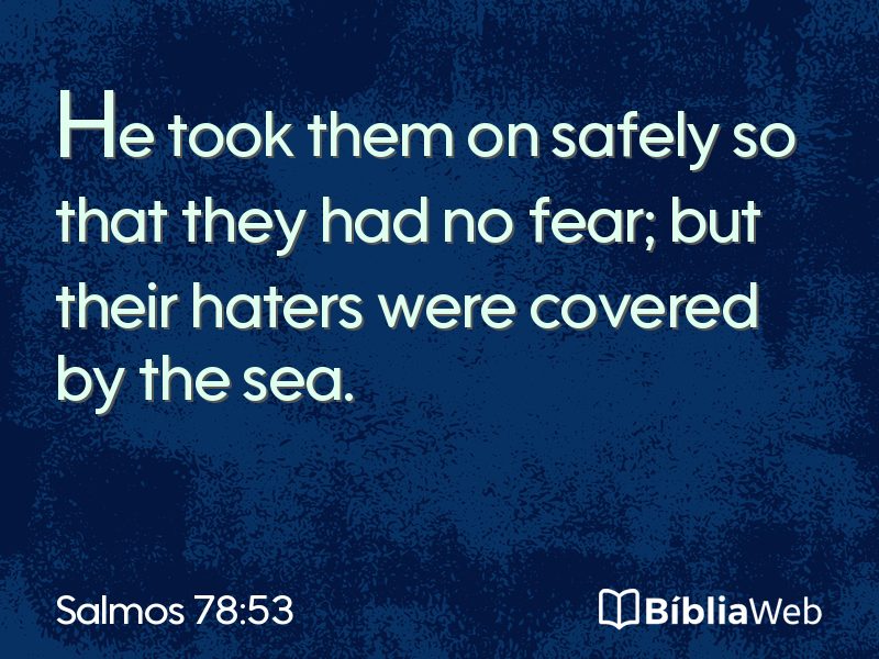Salmos 78:53 em imagem para compartilhar