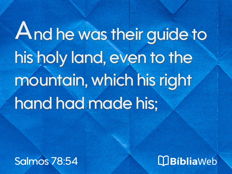Salmos 78:54 em imagem para compartilhar