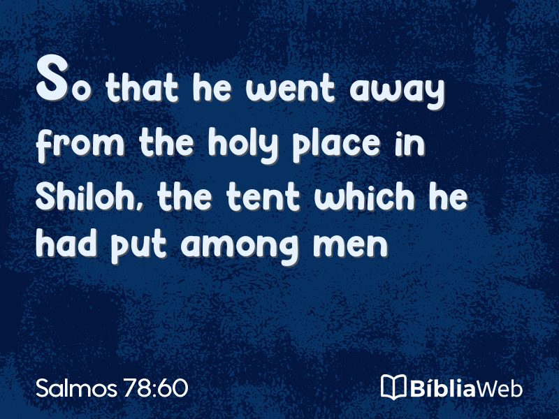 Salmos 78:60 em imagem para compartilhar