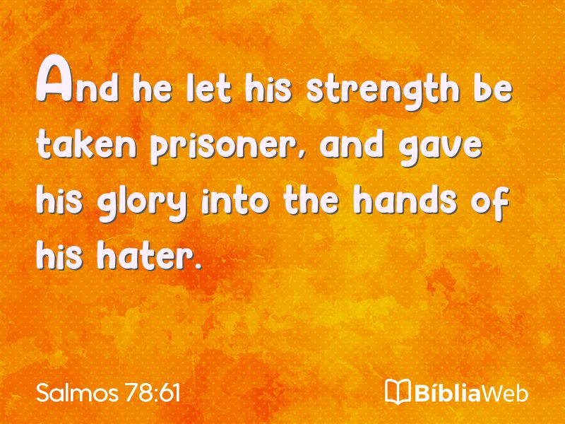 Salmos 78:61 em imagem para compartilhar