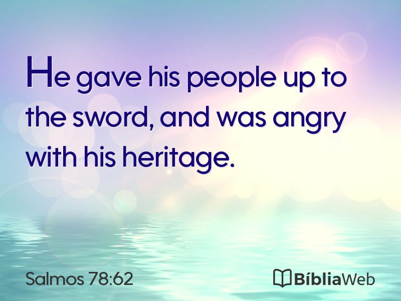 Salmos 78:62 em imagem para compartilhar