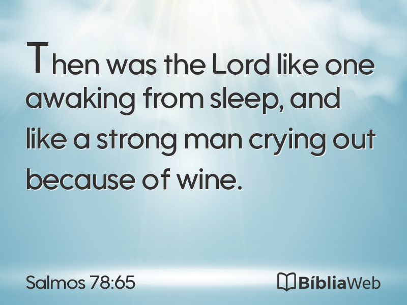 Salmos 78:65 em imagem para compartilhar