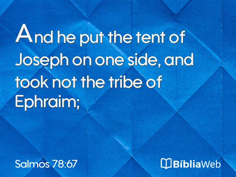 Salmos 78:67 em imagem para compartilhar