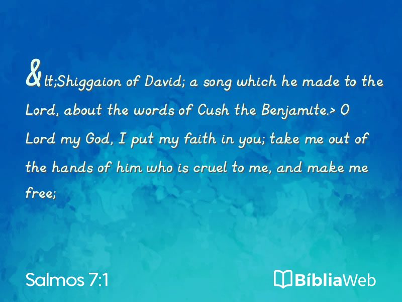 Salmos 7:1 em imagem para compartilhar