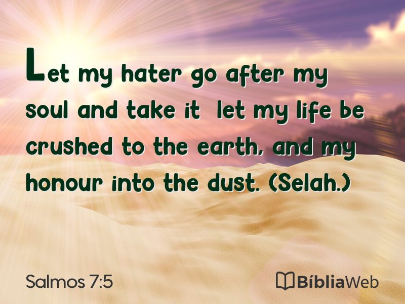 Salmos 7:5 em imagem para compartilhar