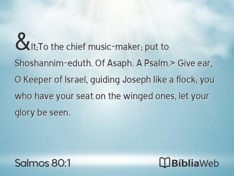 Salmos 80:1 em imagem para compartilhar