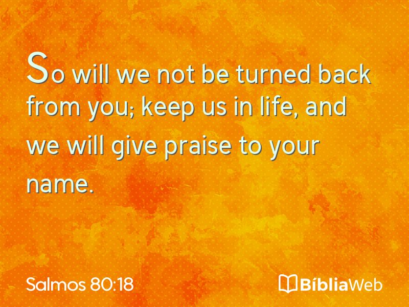 Salmos 80:18 em imagem para compartilhar