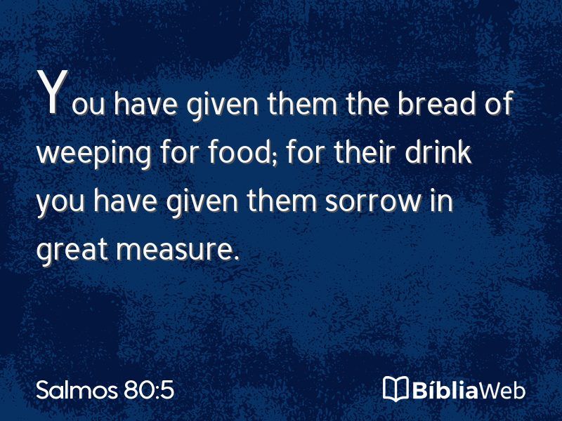 Salmos 80:5 em imagem para compartilhar