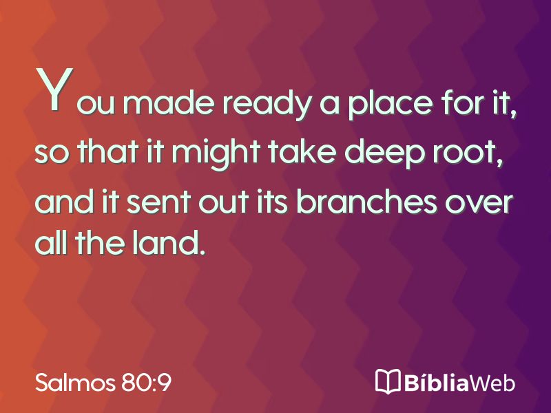 Salmos 80:9 em imagem para compartilhar