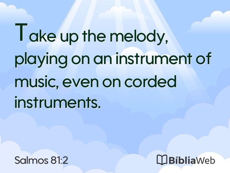 Salmos 81:2 em imagem para compartilhar