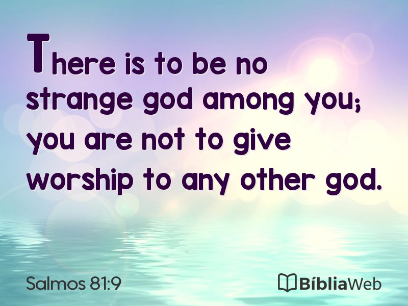 Salmos 81:9 em imagem para compartilhar