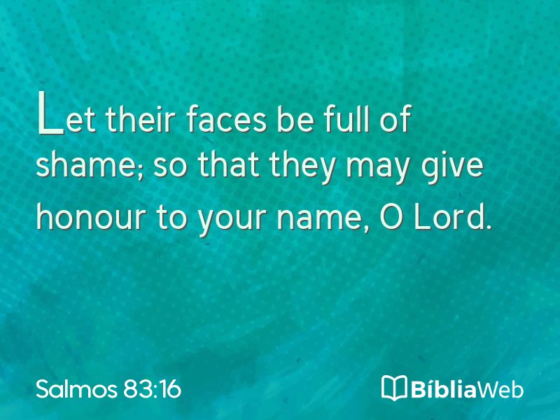 Salmos 83:16 em imagem para compartilhar