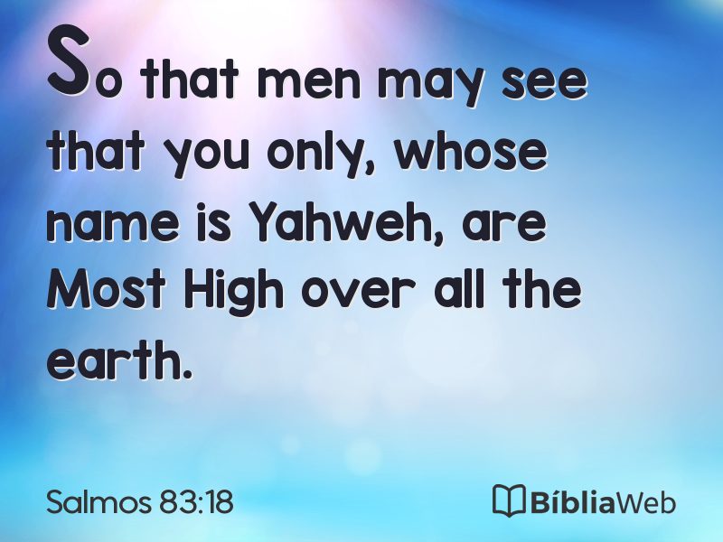 Salmos 83:18 em imagem para compartilhar