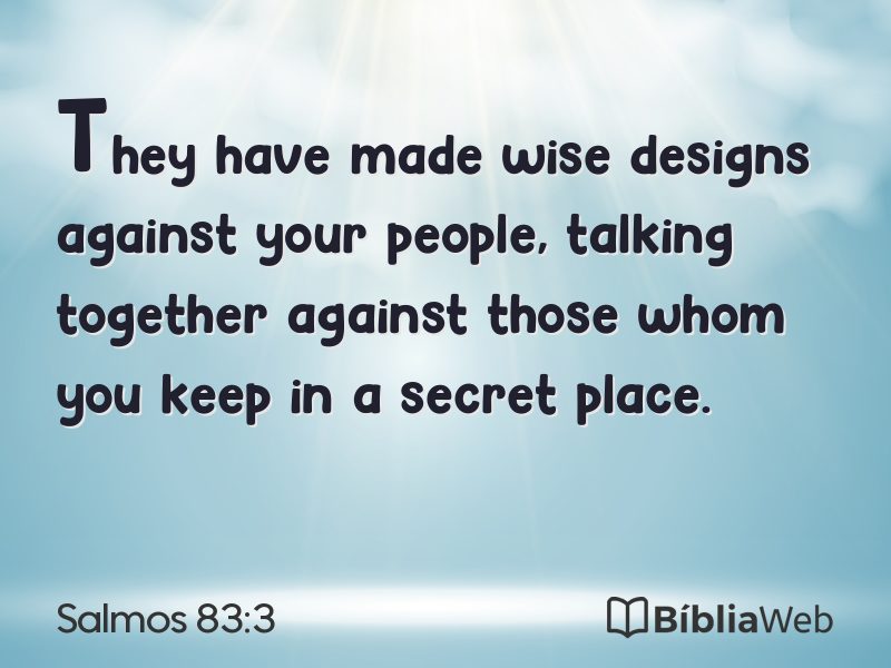 Salmos 83:3 em imagem para compartilhar