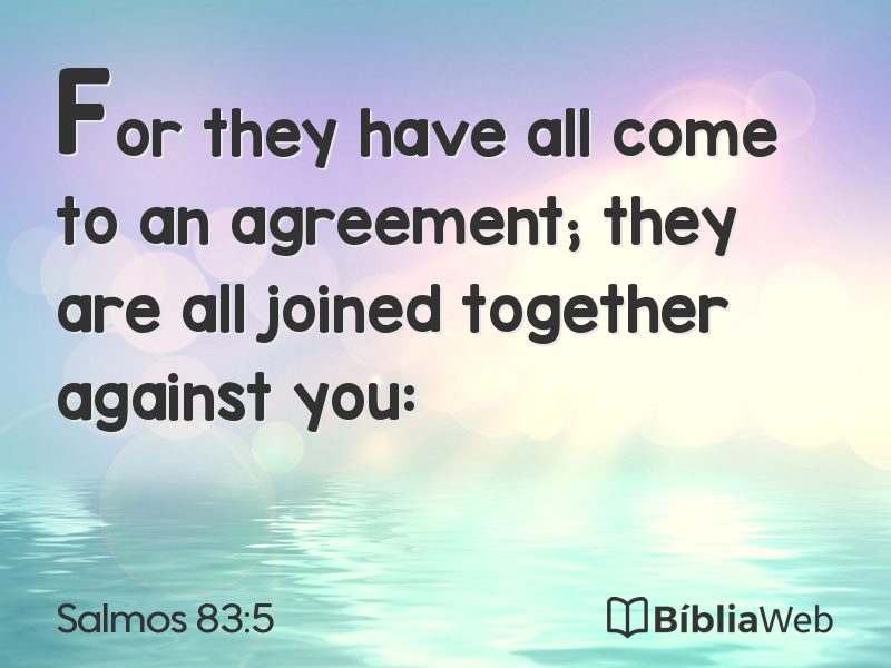 Salmos 83:5 em imagem para compartilhar