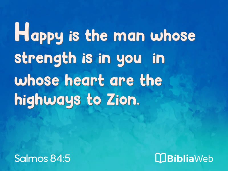 Salmos 84:5 em imagem para compartilhar