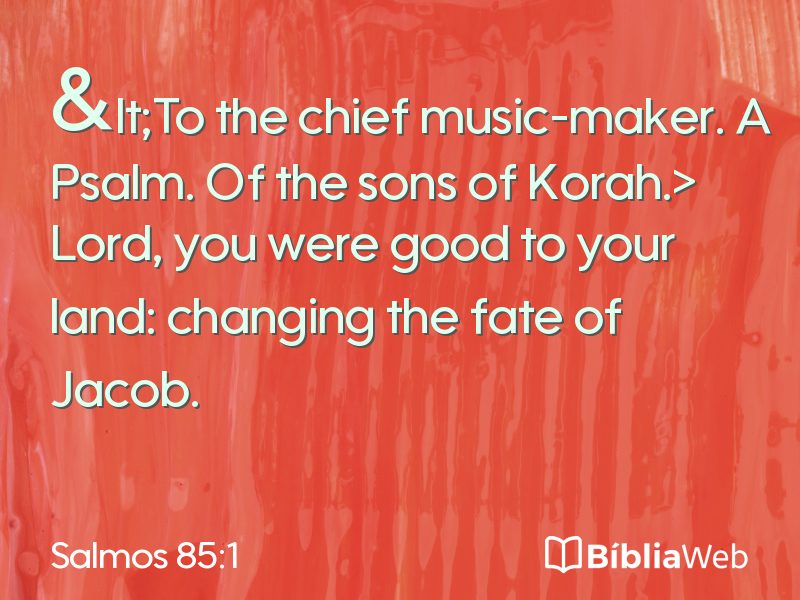 Salmos 85:1 em imagem para compartilhar
