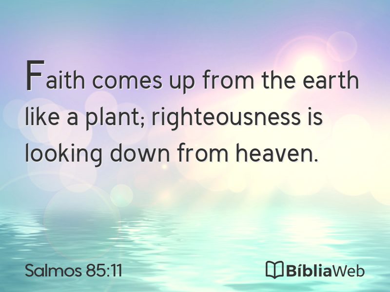 Salmos 85:11 em imagem para compartilhar