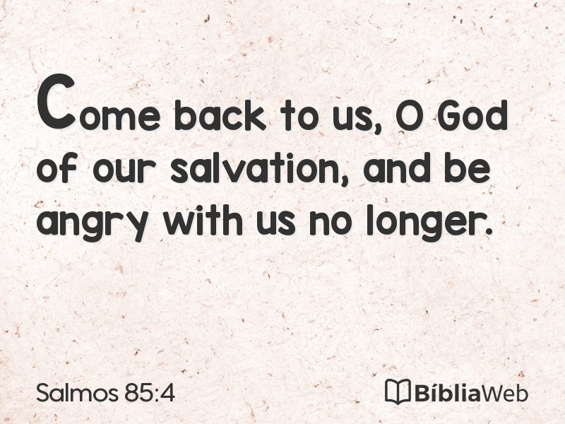 Salmos 85:4 em imagem para compartilhar