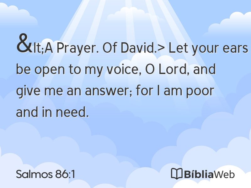 Salmos 86:1 em imagem para compartilhar