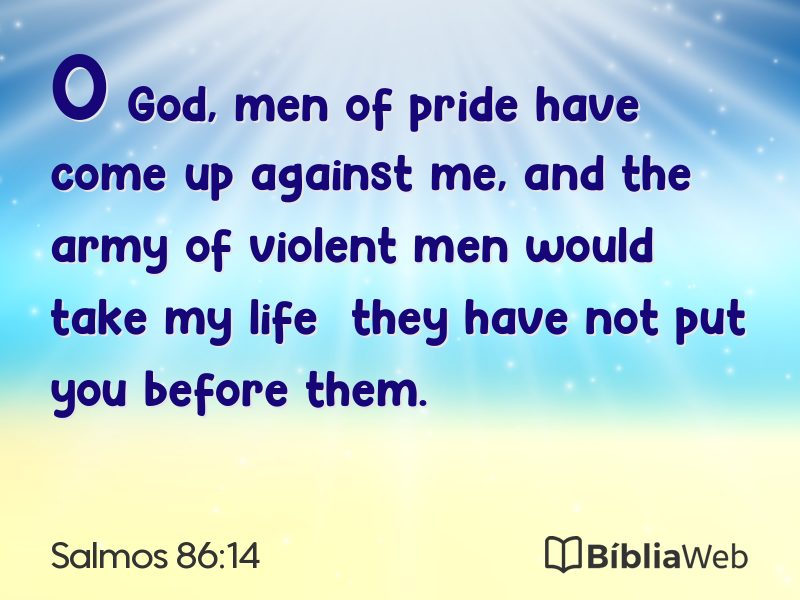 Salmos 86:14 em imagem para compartilhar