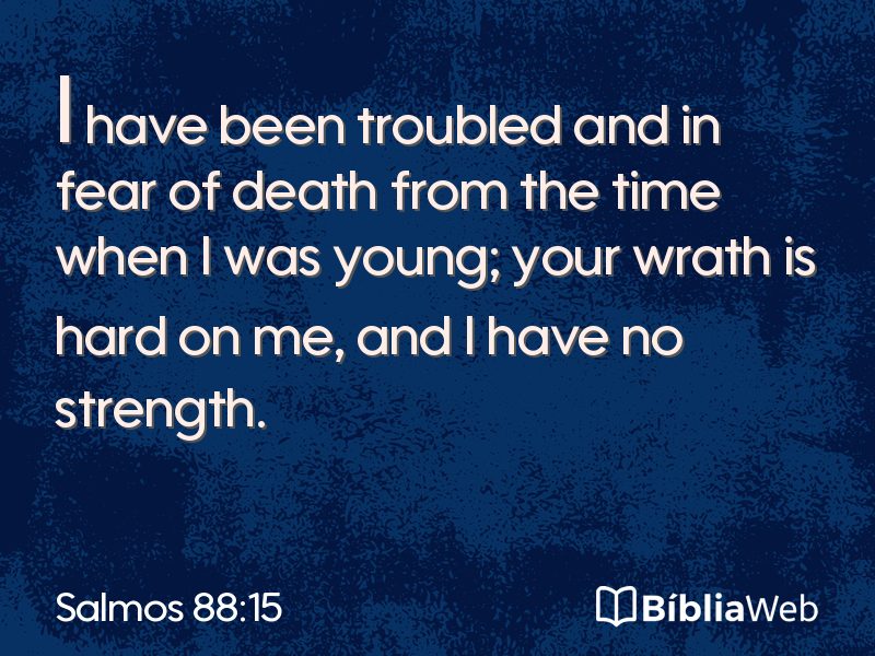Salmos 88:15 em imagem para compartilhar