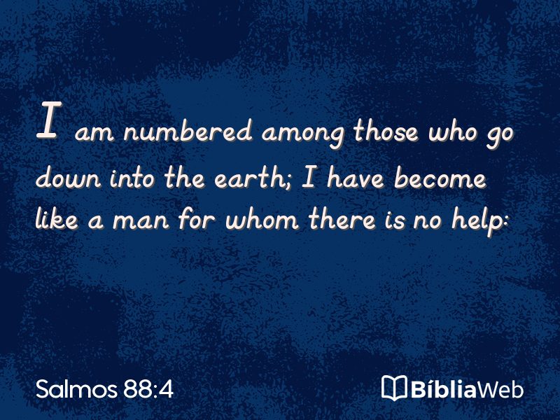 Salmos 88:4 em imagem para compartilhar