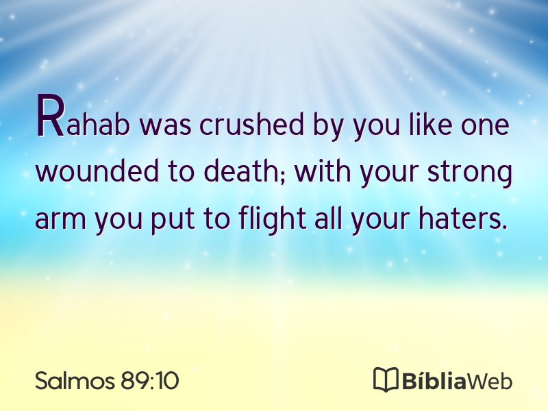 Salmos 89:10 em imagem para compartilhar