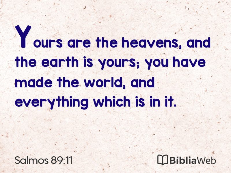 Salmos 89:11 em imagem para compartilhar