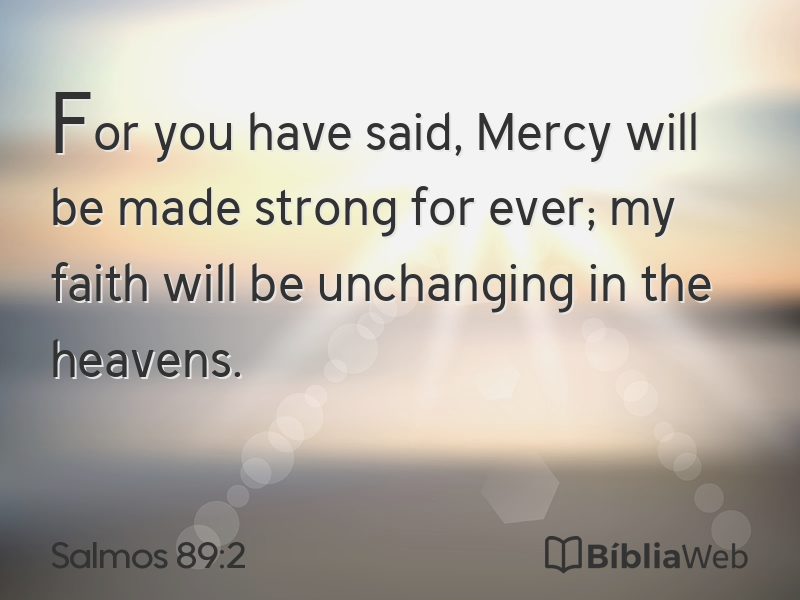 Salmos 89:2 em imagem para compartilhar