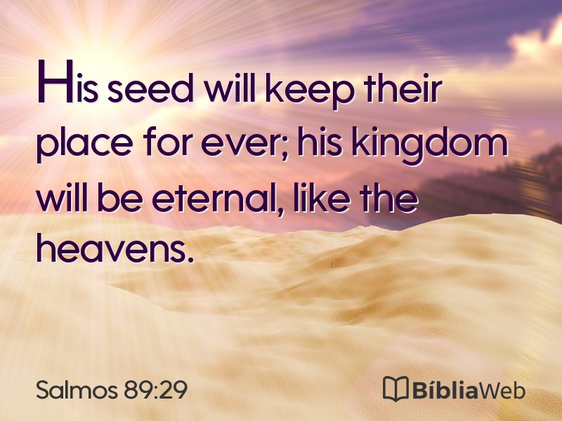 Salmos 89:29 em imagem para compartilhar