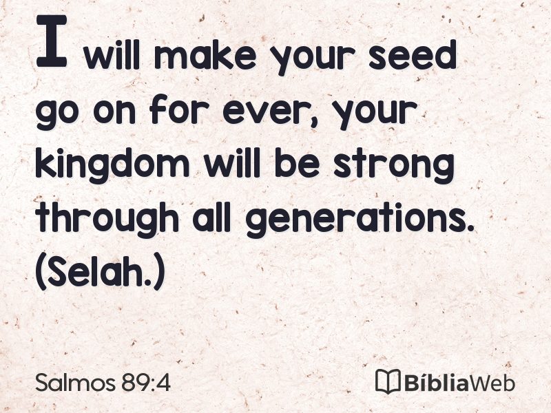 Salmos 89:4 em imagem para compartilhar