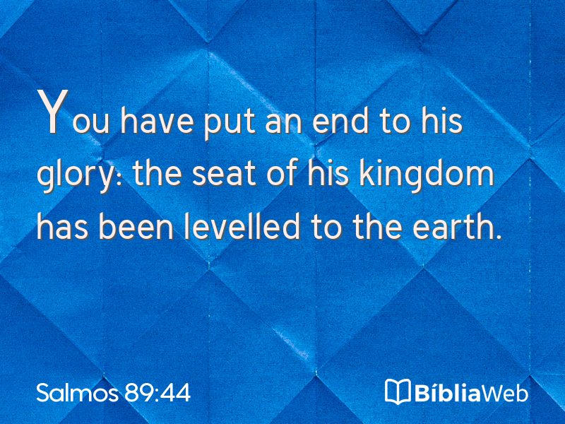 Salmos 89:44 em imagem para compartilhar