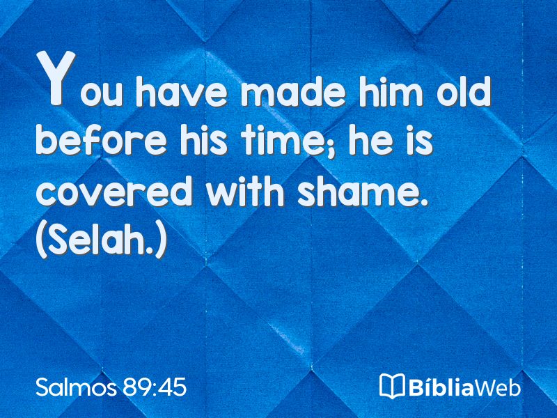 Salmos 89:45 em imagem para compartilhar