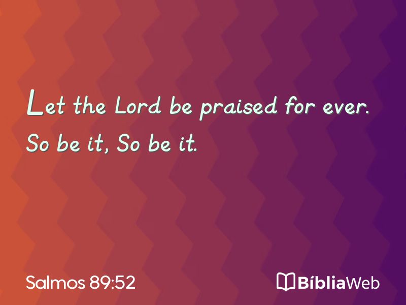 Salmos 89:52 em imagem para compartilhar