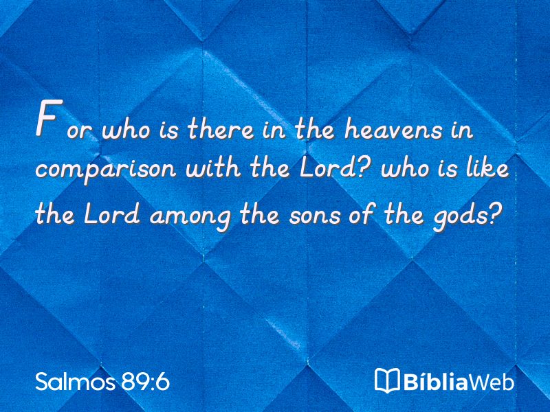Salmos 89:6 em imagem para compartilhar