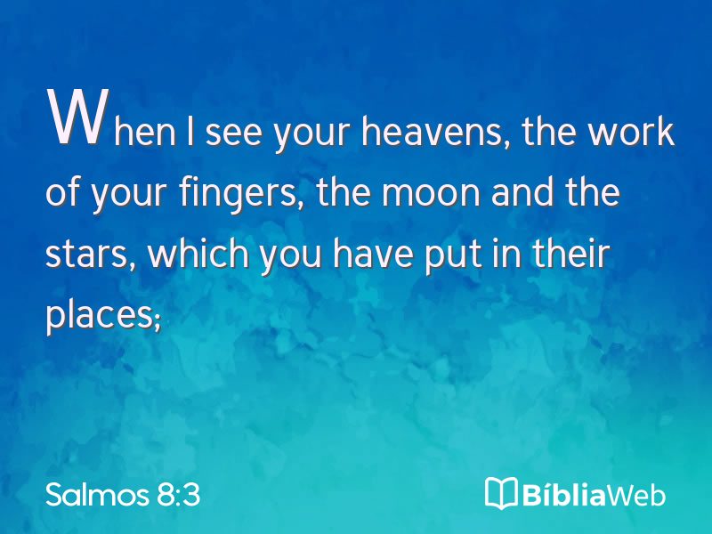 Salmos 8:3 em imagem para compartilhar