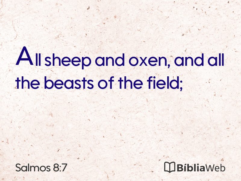 Salmos 8:7 em imagem para compartilhar